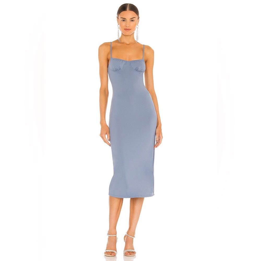 Never worn, Midi Slip Dress in Stonewash by WeWoreWhat